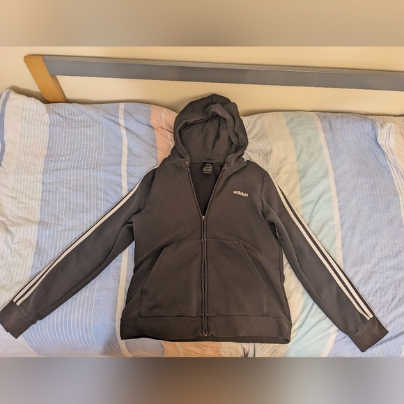 Adidas Black Zip-Up Hoodie - Picture 3 of 13